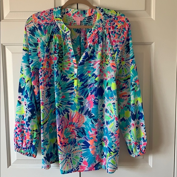 Lilly Pulitzer Tops - NWOT Lilly Pulitzer Elsa Top - Dive In